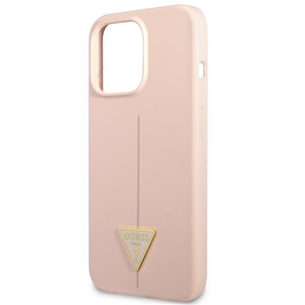 Guess Silicone Triangle Logo - Etui iPhone 13 Pro Max (różowy)
