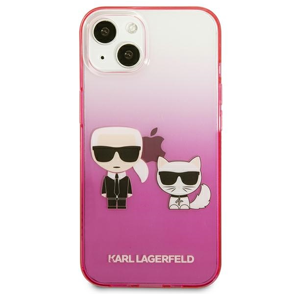 Karl Lagerfeld Gradient Ikonik Karl & Choupette - Etui iPhone 13 (różowy)