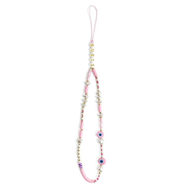 Guess Phone Strap Beads Shell - Zawieszka do telefonu 25 cm (Pink)