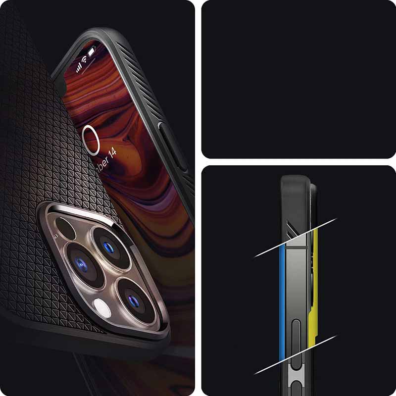 Spigen Liquid Air - Etui do iPhone 13 Pro Max (Czarny)