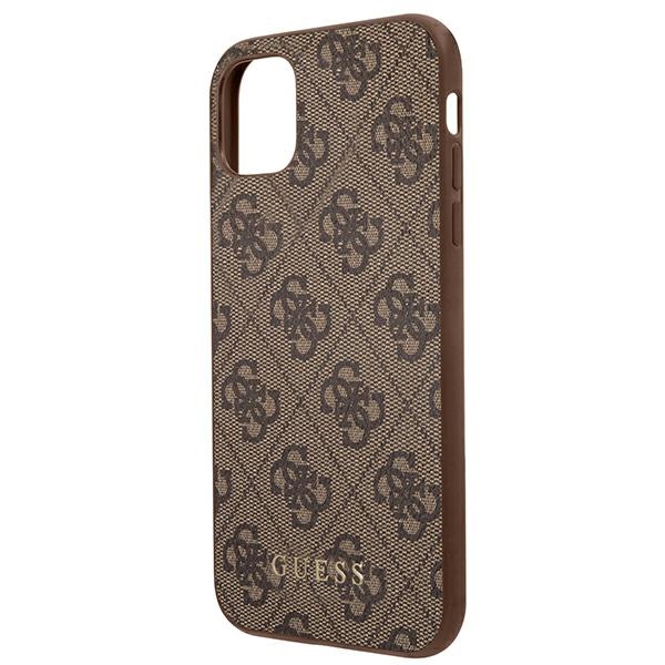 Guess 4G Metal Gold Logo – Etui iPhone 11 Pro (brązowy)