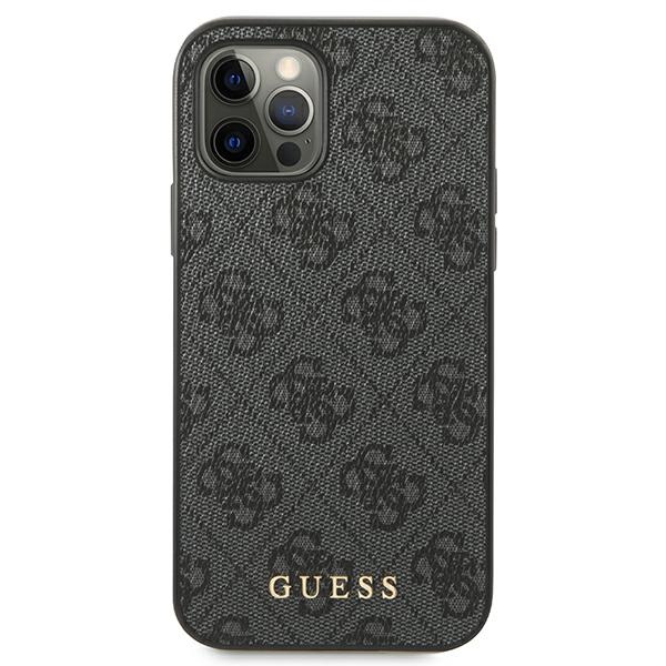 Guess 4G Metal Gold Logo – Etui iPhone 12 Pro Max (szary)