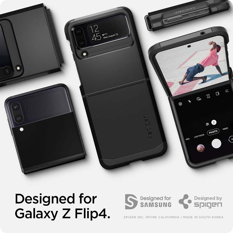 Spigen Tough Armor - Etui do Samsung Galaxy Z Flip 4 (Czarny)