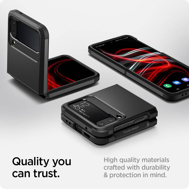 Spigen Tough Armor - Etui do Samsung Galaxy Z Flip 4 (Czarny)