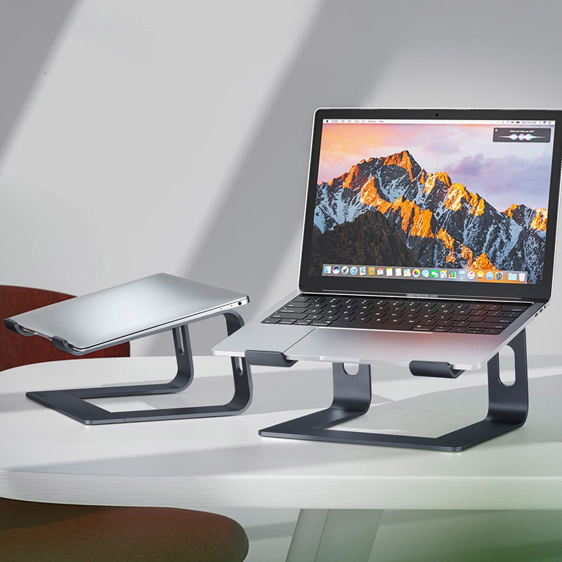 Crong AluBench – Aluminiowa podstawka do laptopa (grafitowy)