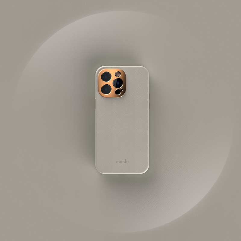 Moshi Napa Slim MagSafe - Skórzane etui iPhone 14 Pro Max (Serene Gray)