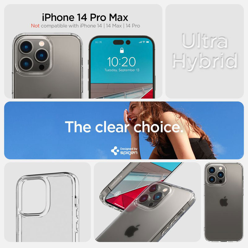 Spigen Ultra Hybrid Matte - Etui do iPhone 14 Pro Max (Przezroczysty matowy)