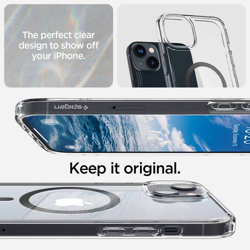 Spigen Ultra Hybrid Mag MagSafe – Etui do iPhone 14 (Carbon Fiber)