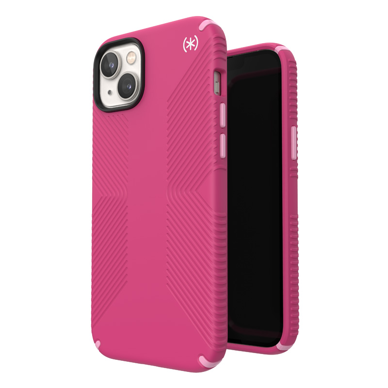 Speck Presidio2 Grip MagSafe - Antypoślizgowe etui iPhone 14 Plus (Digitalpink / Blossompink / White)