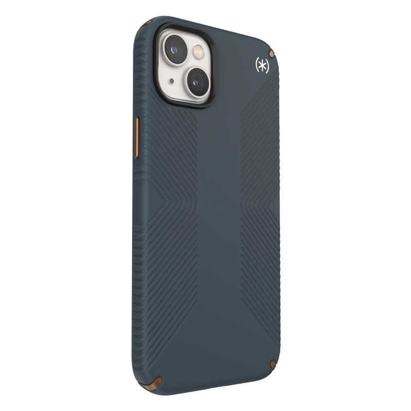 Speck Presidio2 Grip - Antypoślizgowe etui iPhone 15 Plus / 14 Plus (Charcoal / Cool Bronze / Slate)