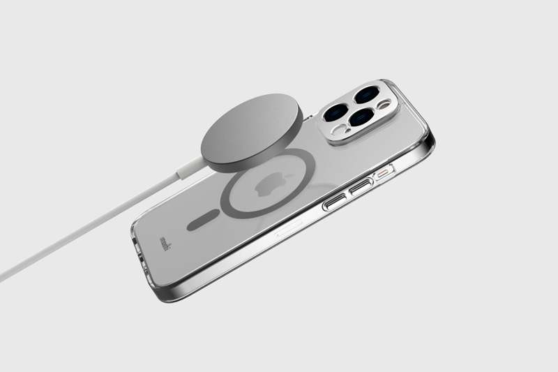 Moshi iGlaze MagSafe - Etui iPhone 14 (Meteorite Gray)