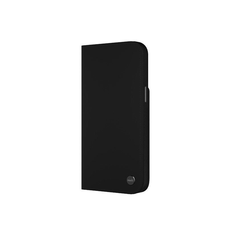Moshi Overture MagSafe - Skórzane etui 3w1 z klapką iPhone 14 Pro (Midnight Black)
