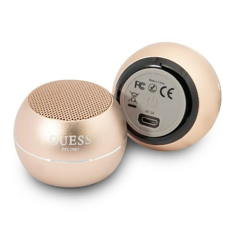 Guess Mini Bluetooth Speaker 3W 4H – Głośnik Bluetooth 5.0 (złoty)