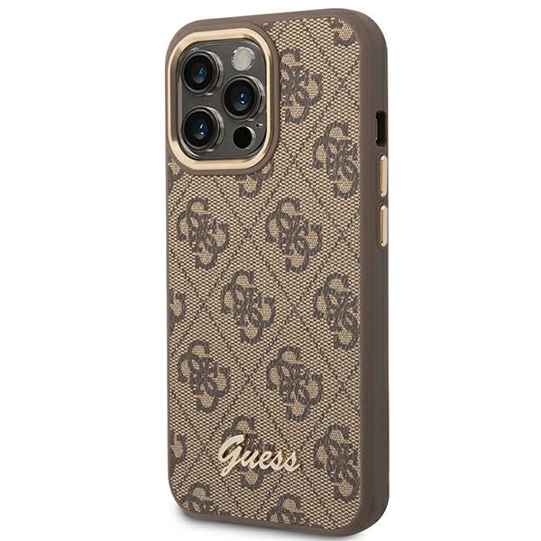 Guess 4G Metal Camera Outline Case – Etui iPhone 14 Pro Max (Brązowy)