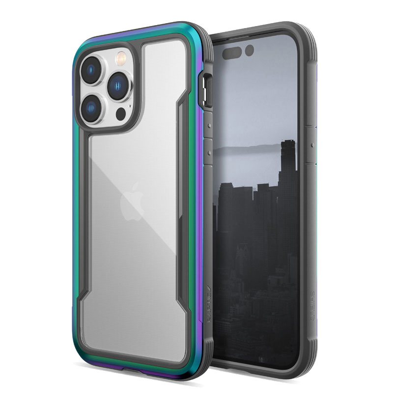 X-Doria Raptic Shield - Etui aluminiowe iPhone 14 Pro Max (Drop-Tested 3m) (Iridescent)
