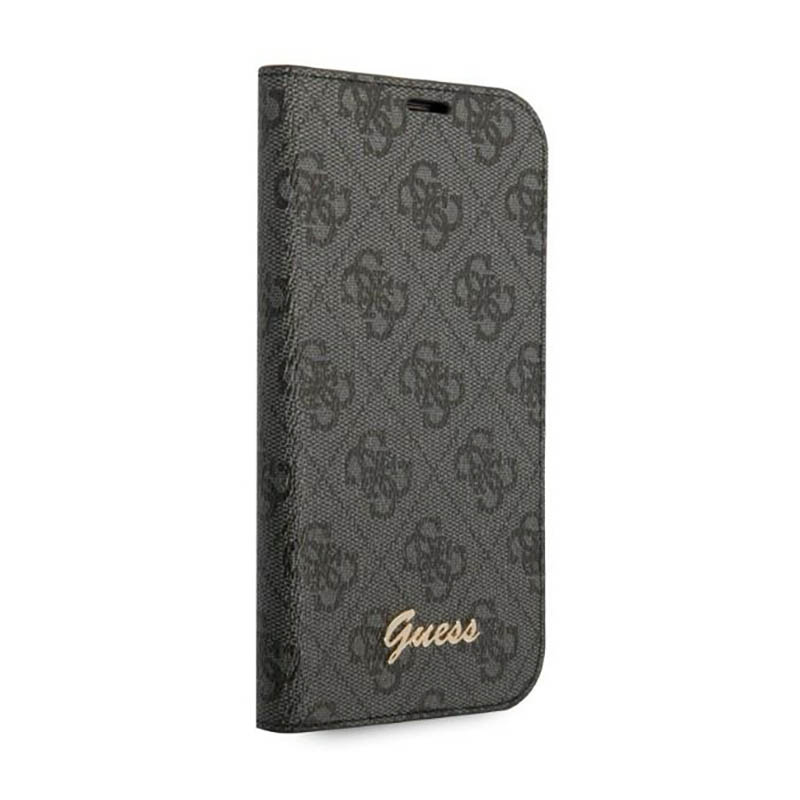 Guess 4G Metal Camera Outline Booktype Case - Etui iPhone 14 Pro Max (czarny)