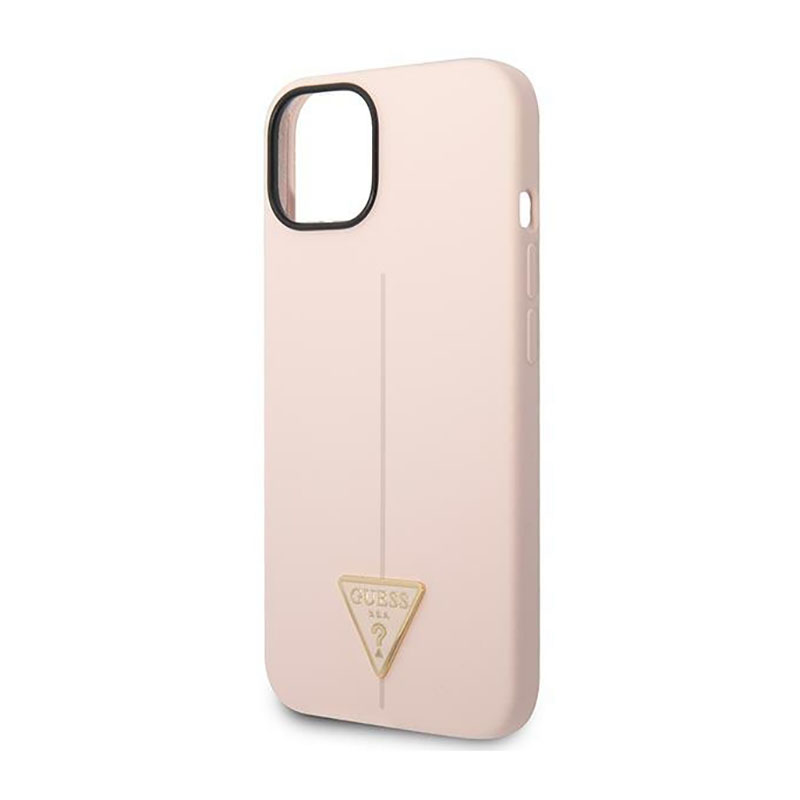 Guess Silicone Triangle Logo - Etui iPhone 14 Plus (różowy)