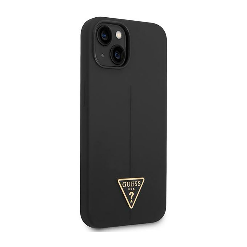 Guess Silicone Triangle Logo - Etui iPhone 14 (czarny)
