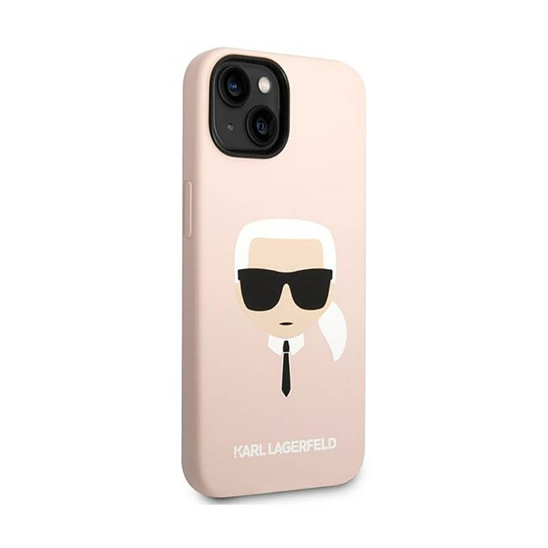 Karl Lagerfeld Silicone Ikonik Karl`s Head - Etui iPhone 14 Plus (różowy)