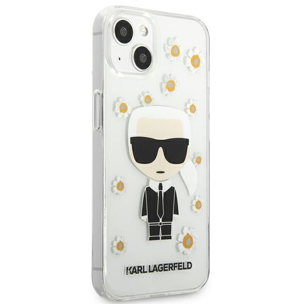 Karl Lagerfeld Iconic Karl Flower - Etui iPhone 13 Mini (przezroczysty)