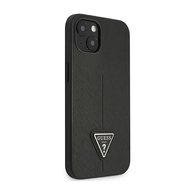Guess Saffiano Triangle Logo Case – Etui iPhone 14 (czarny)