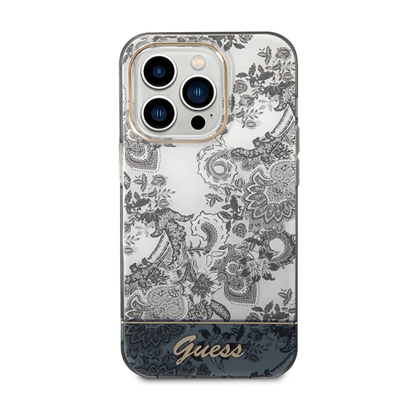 Guess Porcelain Collection - Etui iPhone 14 Pro Max (szary)