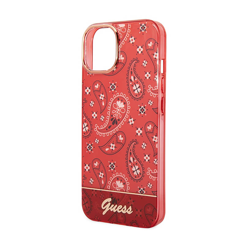Guess Bandana Paisley - Etui iPhone 14 (czerwony)