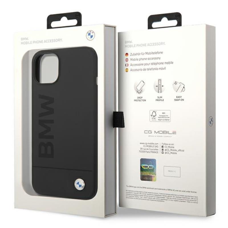 BMW Silicone Signature Logo MagSafe - Etui iPhone 14 Plus (czarny)
