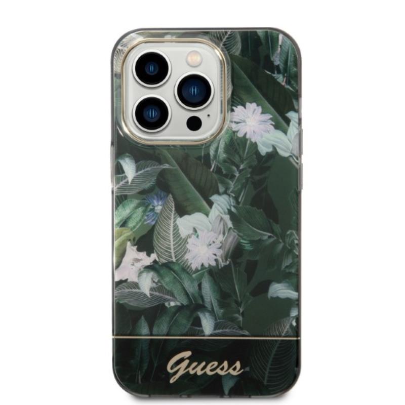 Guess Jungle Case - Etui iPhone 14 Pro (zielony)