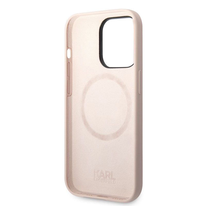 Karl Lagerfeld Silicone Ikonik Karl`s Head MagSafe - Etui iPhone 14 Pro (różowy)