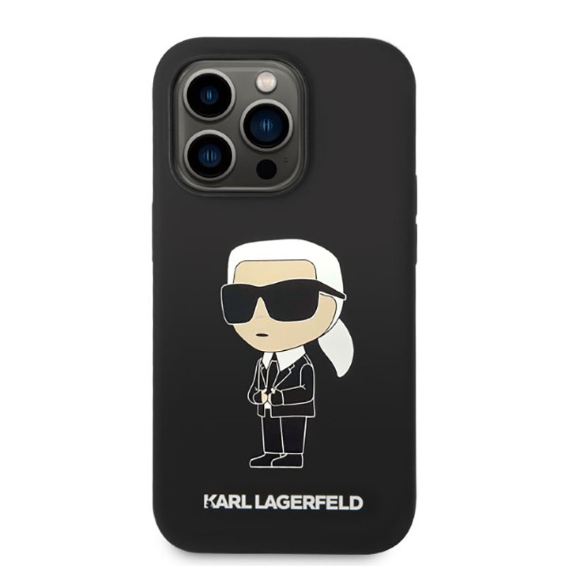 Karl Lagerfeld Silicone NFT Ikonik MagSafe - Etui iPhone 14 Pro (czarny)