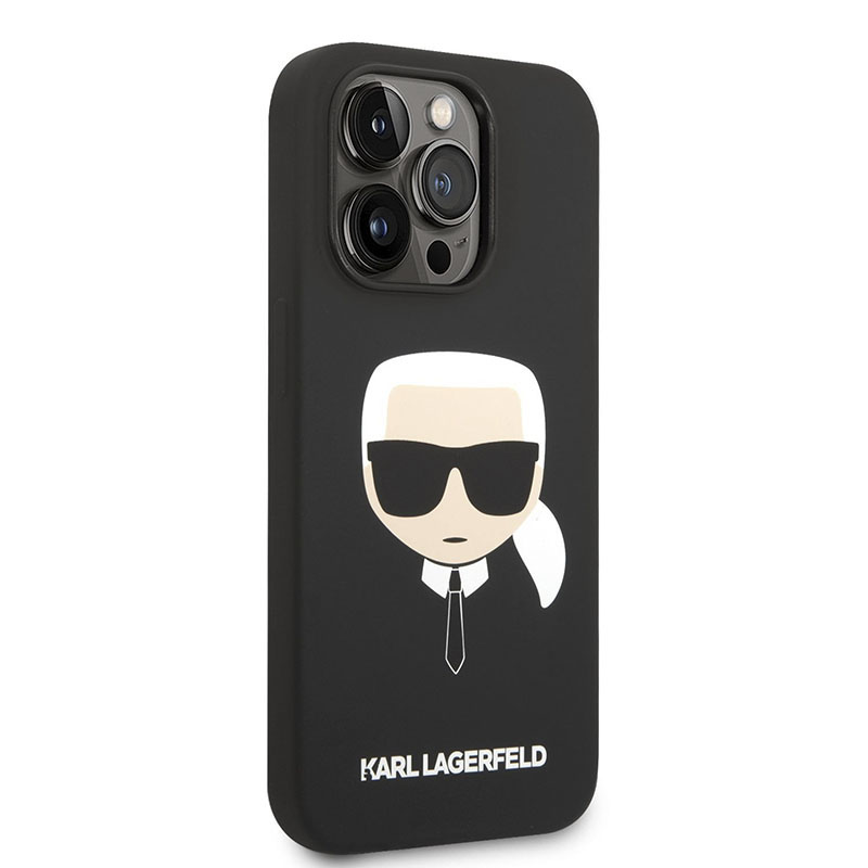 Karl Lagerfeld Silicone Ikonik Karl`s Head MagSafe - Etui iPhone 14 Pro Max (czarny)