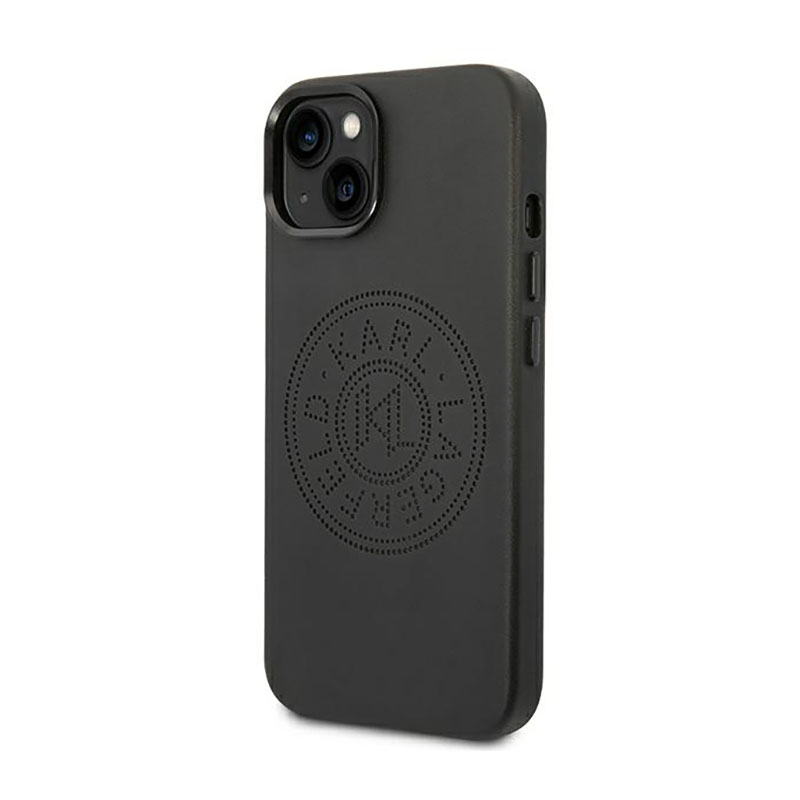 Karl Lagerfeld Leather Perforated Logo Case - Etui iPhone 14 Plus (czarny)