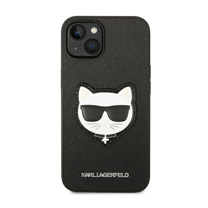 Karl Lagerfeld Saffiano Choupette Head Patch Case - Etui iPhone 14 Plus (czarny)