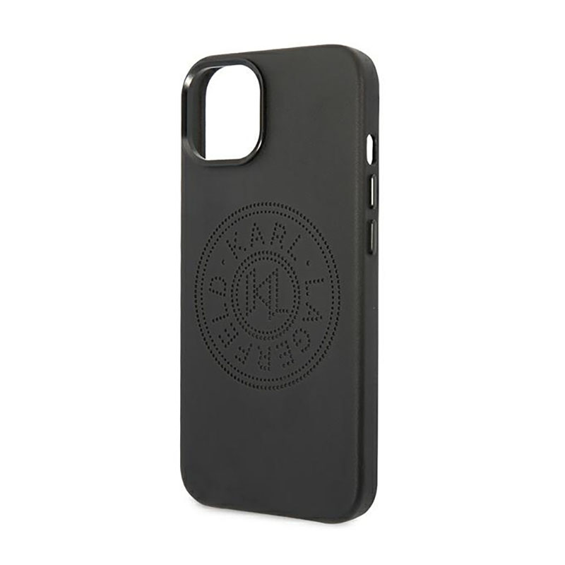 Karl Lagerfeld Leather Perforated Logo Case - Etui iPhone 14 (czarny)