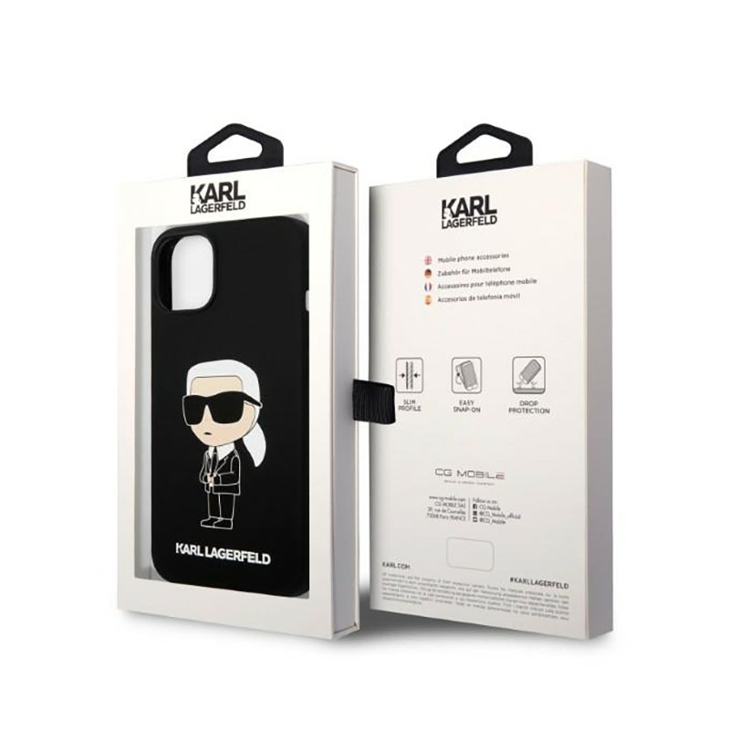 Karl Lagerfeld Silicone NFT Ikonik - Etui iPhone 14 Plus (czarny)