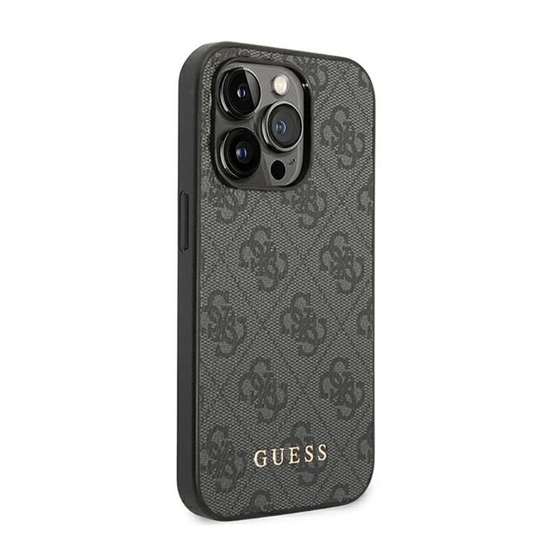 Guess 4G Metal Gold Logo – Etui iPhone 14 Pro Max (szary)