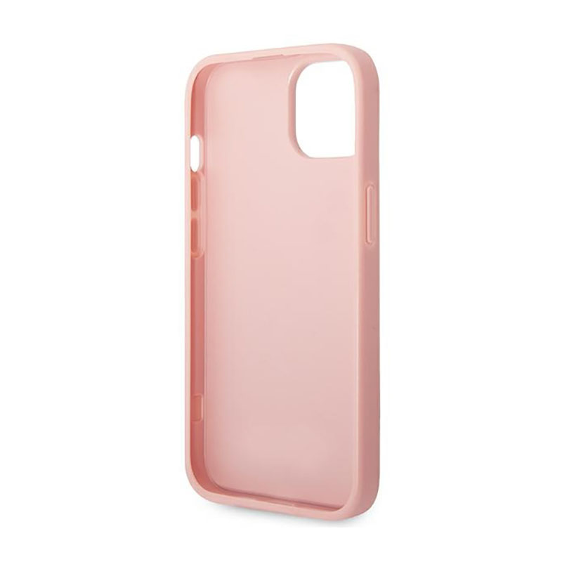 Guess Glitter Flakes Metal Logo Case – Etui iPhone 14 Plus (różowy)