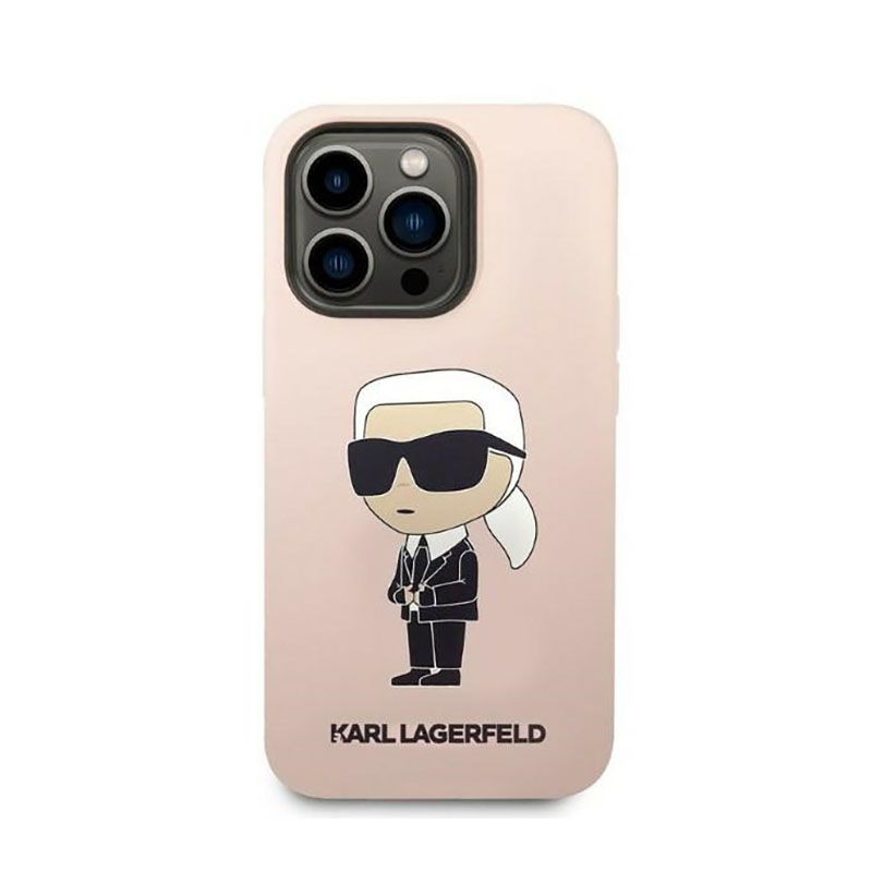 Karl Lagerfeld Silicone NFT Ikonik - Etui iPhone 14 Pro (różowy)