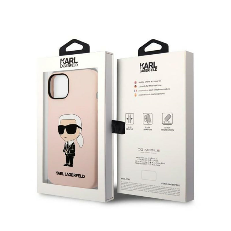 Karl Lagerfeld Silicone NFT Ikonik - Etui iPhone 14 Plus (różowy)