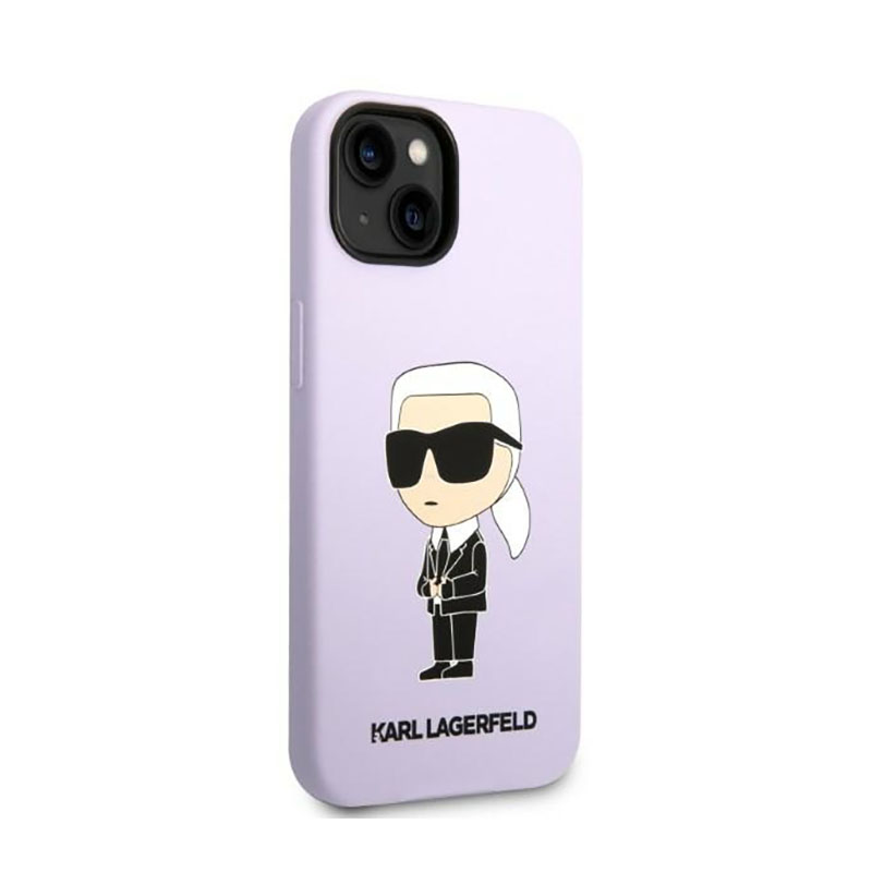 Karl Lagerfeld Silicone NFT Ikonik - Etui iPhone 14 Plus (fioletowy)
