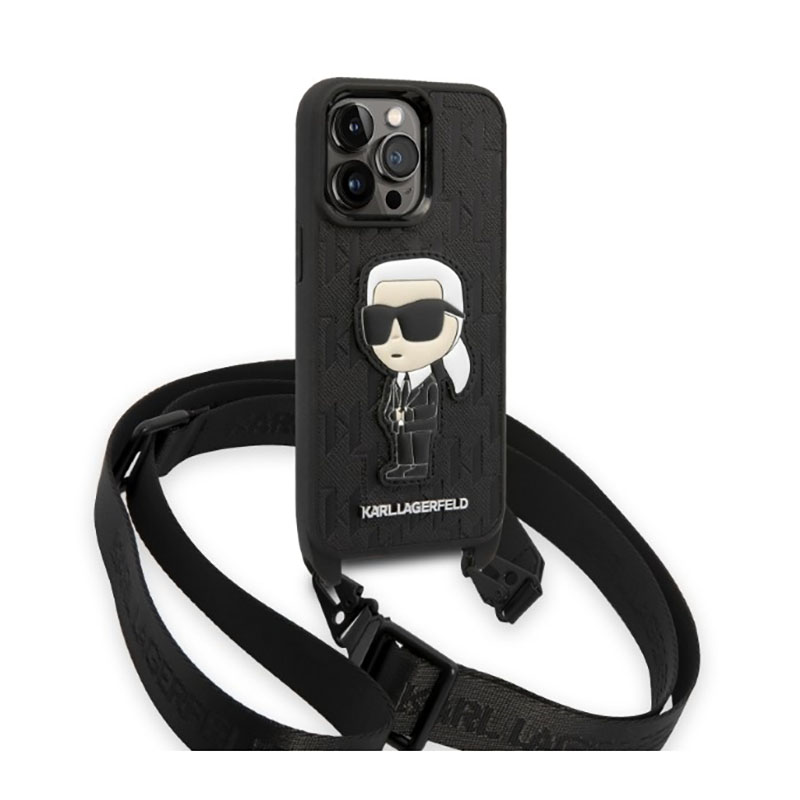 Karl Lagerfeld NFT Monogram Ikonik Patch - Etui iPhone 14 Pro Max (czarny)