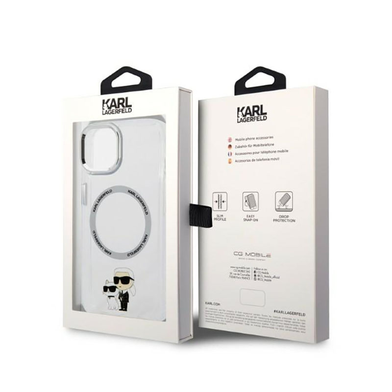 Karl Lagerfeld IML NFT Karl & Choupette MagSafe - Etui iPhone 14 Plus (przezroczysty)