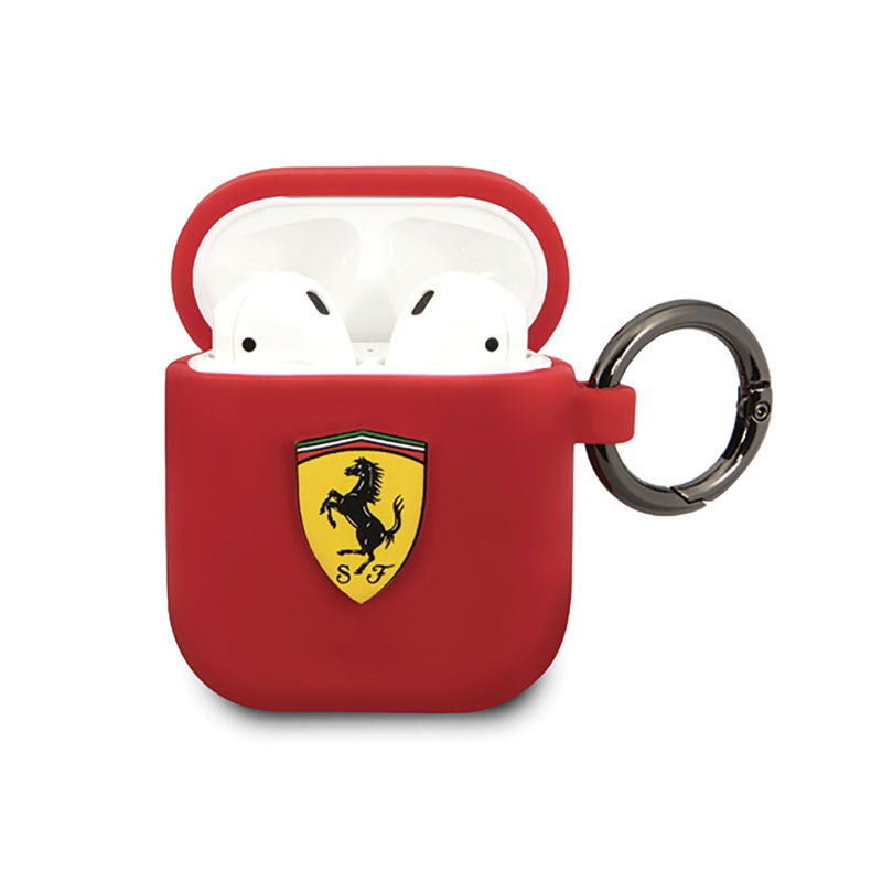 Ferrari Silicone - Etui AirPods 1/2 gen (czerwony)