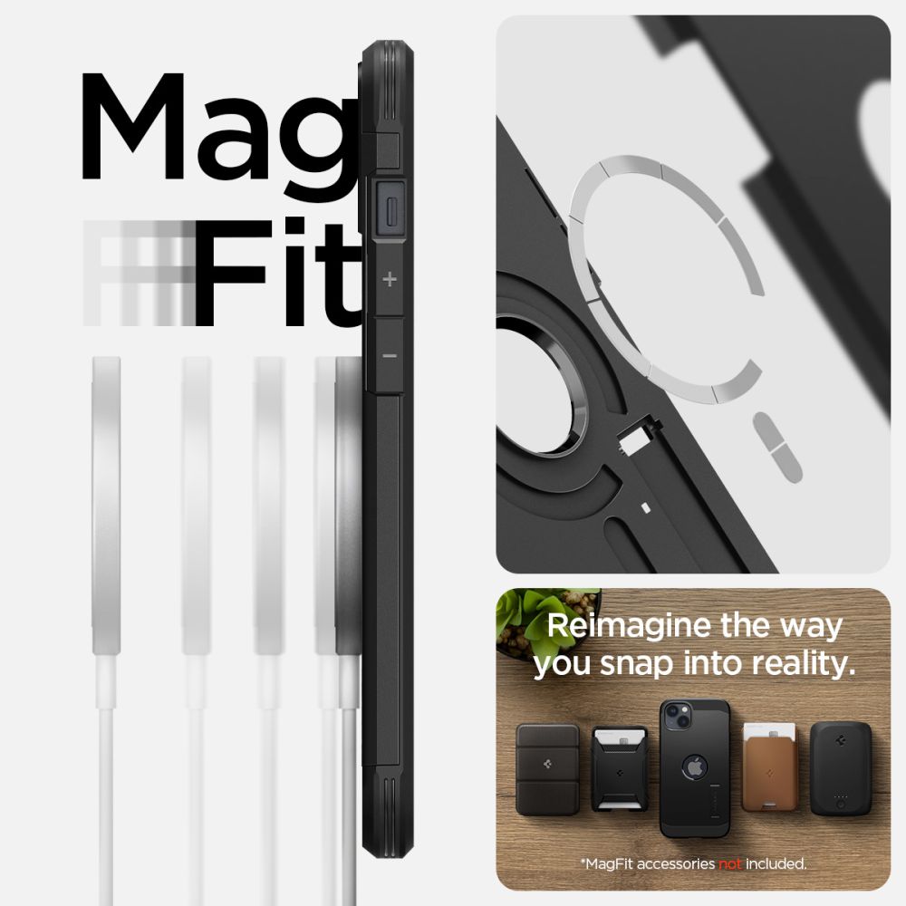 Spigen Tough Armor MagFit - Etui do iPhone 14 MagSafe (czarny)