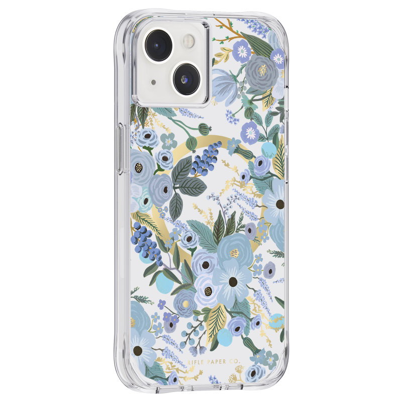 Rifle Paper Clear MagSafe - Etui iPhone 14 / iPhone 13 (Garden Party Blue)