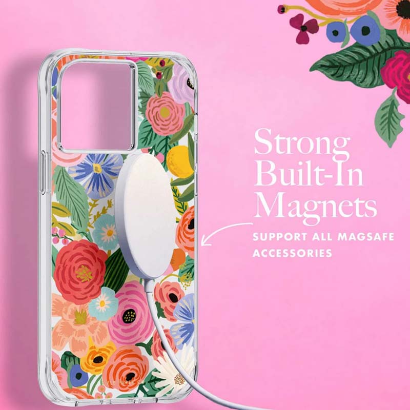 Rifle Paper Clear MagSafe - Etui iPhone 14 Pro Max (Garden Party Blush)