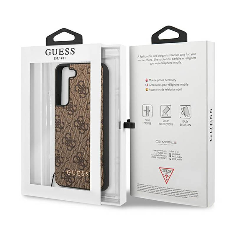 Guess 4G Charms Collection - Etui Samsung Galaxy S23+ (brązowy)
