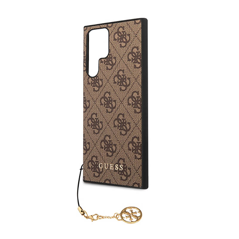Guess 4G Charms Collection - Etui Samsung Galaxy S23 Ultra (brązowy)