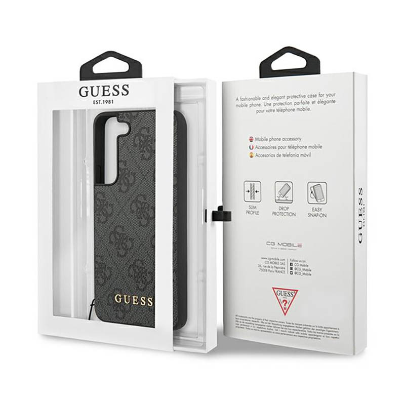 Guess 4G Charms Collection - Etui Samsung Galaxy S23 (szary)